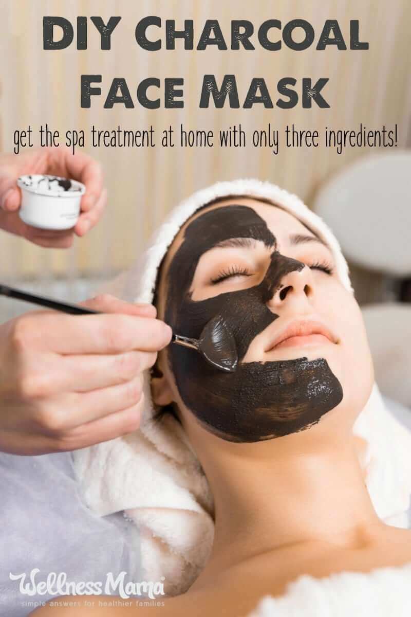Make your own charcoal face mask with bentonite clay, activated charcoal powder, and raw honey for smoother skin and fewer breakouts!
